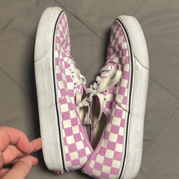 Vans Light Purple Checkerboard Lace Up Sneakers Size 9.5 - Picture 5 of 13